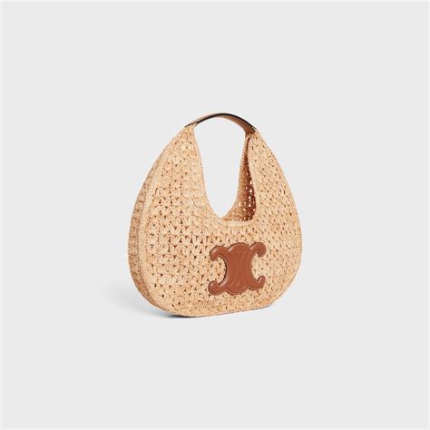 celine classic panier hobo bag in raffia|CELINE Classic Panier Hobo Bag in Raffia .